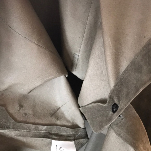 Dark Green Suede Overshirt by Eskandar - Picture 8 of 8